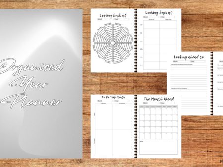 The Organised Year Planner - 12 Months Of Monthly Planning - Steel Grey A5 Spiral Bound Edition For Discount