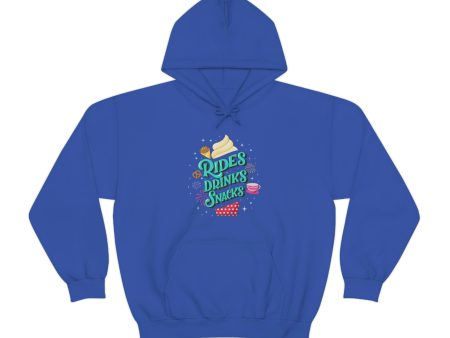 Rides, Drinks, Snacks - Adult Hoodie Sweatshirt Cheap