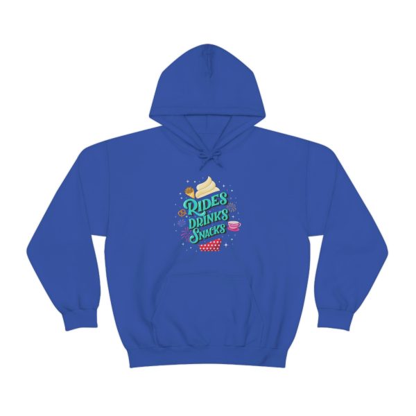 Rides, Drinks, Snacks - Adult Hoodie Sweatshirt Cheap