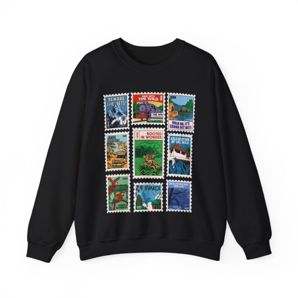 Animal Kingdom Vintage Stamps - Adult Crewneck Sweatshirt For Discount