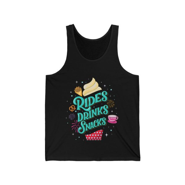 Rides, Drinks, Snacks Unisex Tank Top For Cheap