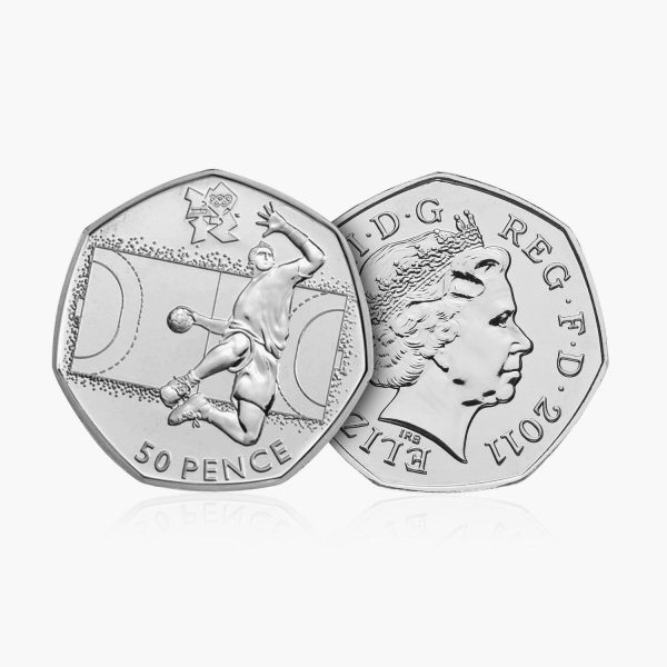 2011 Circulated Olympics - Handball 50p Coin For Discount