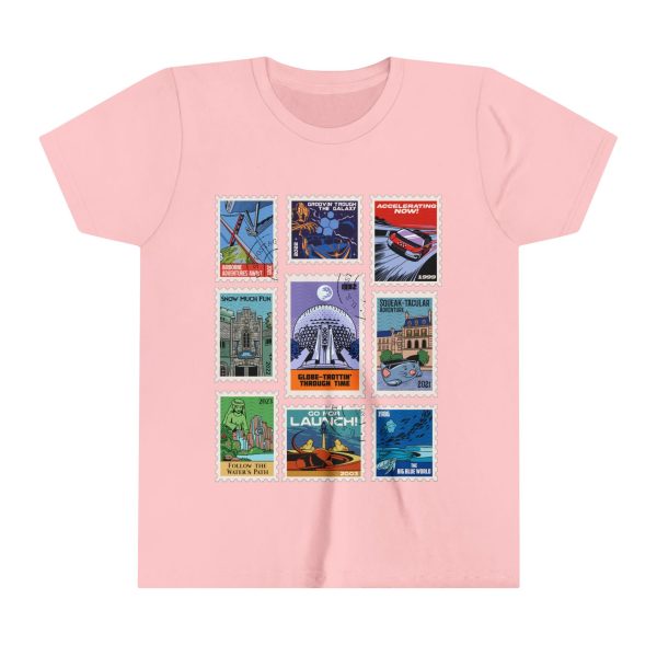 EPCOT Vintage Stamps - Youth Short Sleeve Tee Shirt Hot on Sale