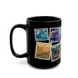 Magic Kingdom Vintage Stamps - Black Mug Online Sale