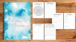 The Organised Year Planner - 12 Months Of Monthly Planning - Blue Watercolour A5 Spiral Bound Edition For Cheap