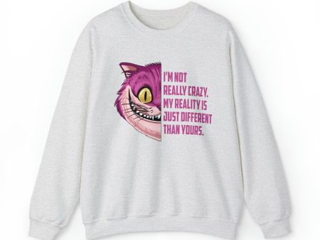 Cheshire Cat Quote - Unisex Crewneck Sweatshirt Sale