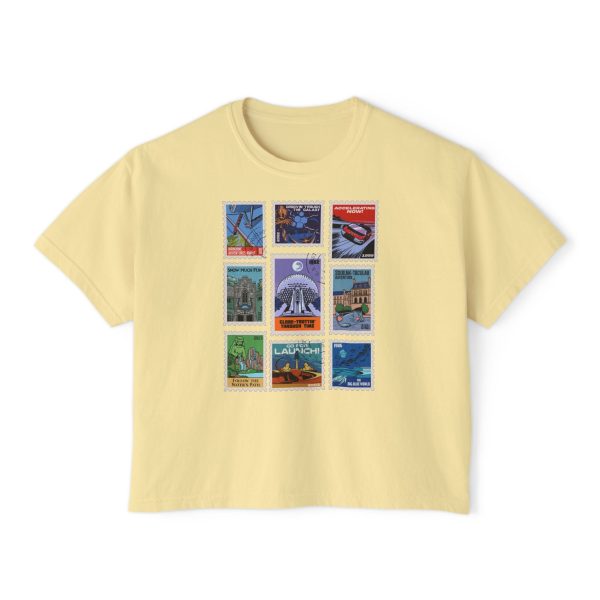 EPCOT Vintage Stamps - Women s Boxy Tee Discount