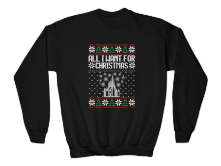 Disney World Ugly Sweater Youth Crewneck Sweatshirt Sale