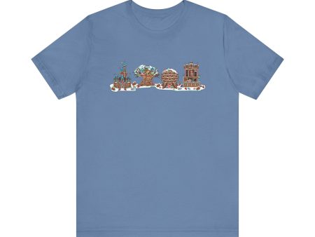 Gingerbread Park Icons - Adult Tee Shirt Online Hot Sale