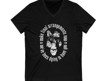 We ve Been Dying to Have You - Haunted Mansion - Short Sleeve V-Neck Tee on Sale