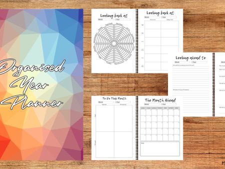 The Organised Year Planner - 12 Months Of Monthly Planning - Rainbow Shapes A5 Spiral Bound Edition Online