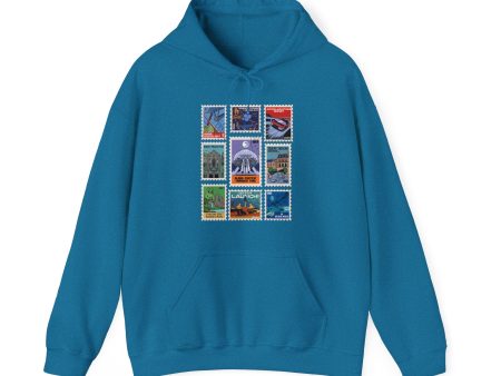 EPCOT Vintage Stamps - Adult Hoodie Sweatshirt Online Sale