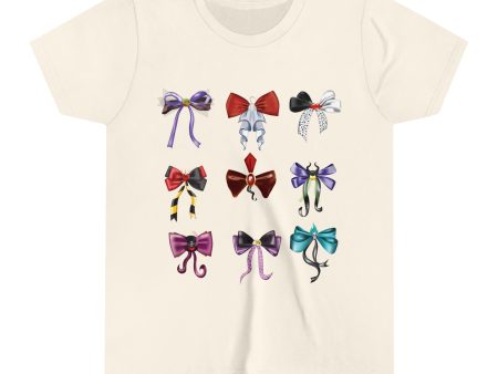 Bad to the Bow - Villains Bows - Youth Short Sleeve Tee Shirt For Cheap