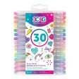 30 Gel Pen Set with Color Your Own Sticker Sheets Sale