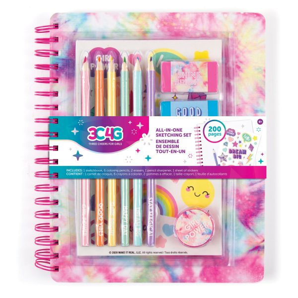 Pastel Tie Dye All-in-One Sketching Set Online Sale