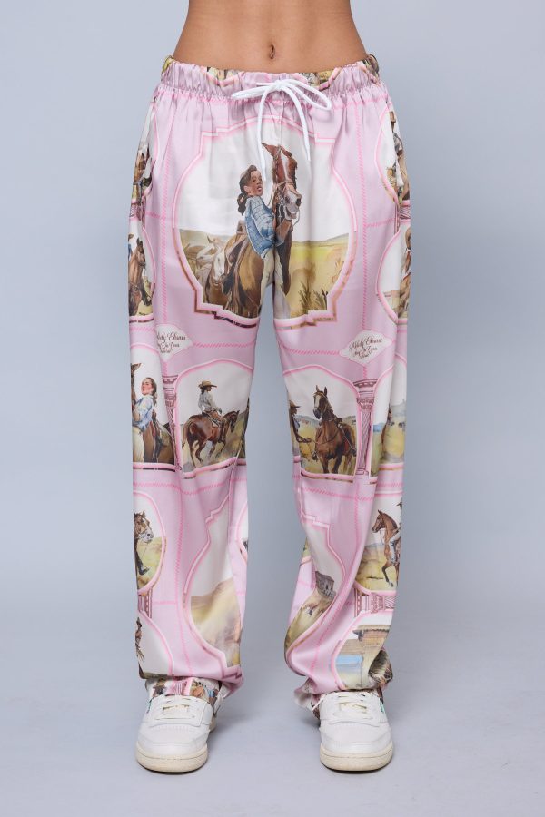 Silky Cowgirl Pant - Mauve Fashion