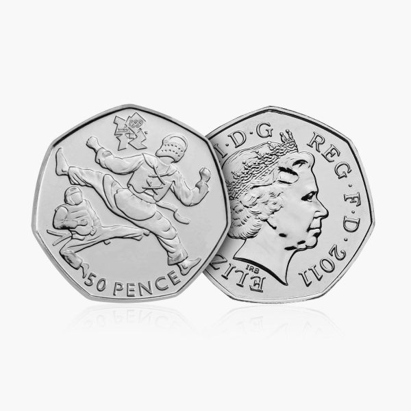 2011 Circulated Olympics - Taekwondo 50p Coin Supply