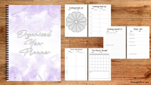 The Organised Year Planner - 12 Months Of Monthly Planning - Lilac Watercolour A5 Spiral Bound Edition Supply