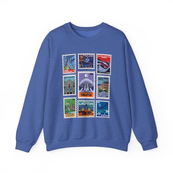 EPCOT Vintage Stamps - Adult Crewneck Sweatshirt For Sale