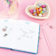 Bubble Gum Glitter Locking Journal with Pen For Discount