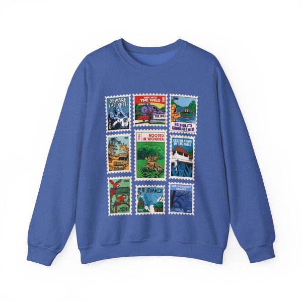 Animal Kingdom Vintage Stamps - Adult Crewneck Sweatshirt For Discount