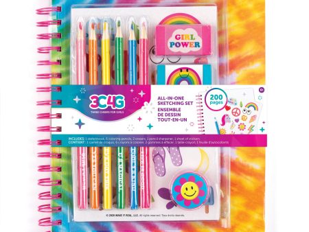 Tie Dye All-in-One Sketching Set Online now