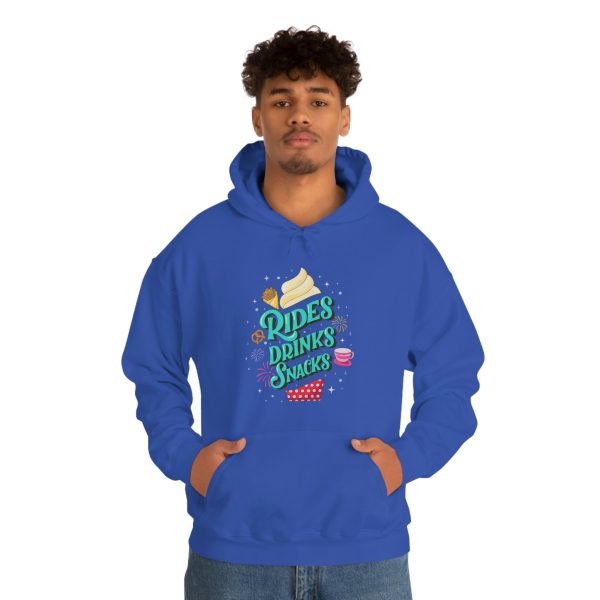 Rides, Drinks, Snacks - Adult Hoodie Sweatshirt Cheap