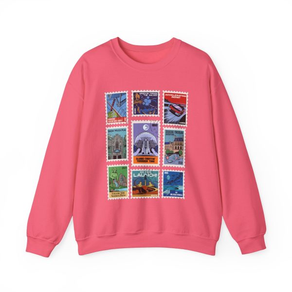 EPCOT Vintage Stamps - Adult Crewneck Sweatshirt For Sale