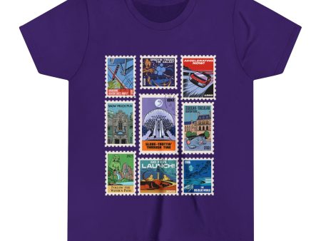 EPCOT Vintage Stamps - Youth Short Sleeve Tee Shirt Hot on Sale