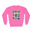 Animal Kingdom Vintage Stamps - Youth Crewneck Sweatshirt For Discount