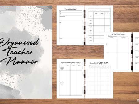 The Organised Teacher Planner - Grey Spiral Bound Edition Hot on Sale