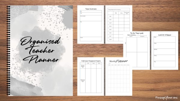 The Organised Teacher Planner - Grey Spiral Bound Edition Hot on Sale