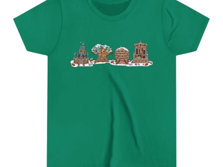 Gingerbread Park Icons - Youth Short Sleeve Tee Shirt Discount