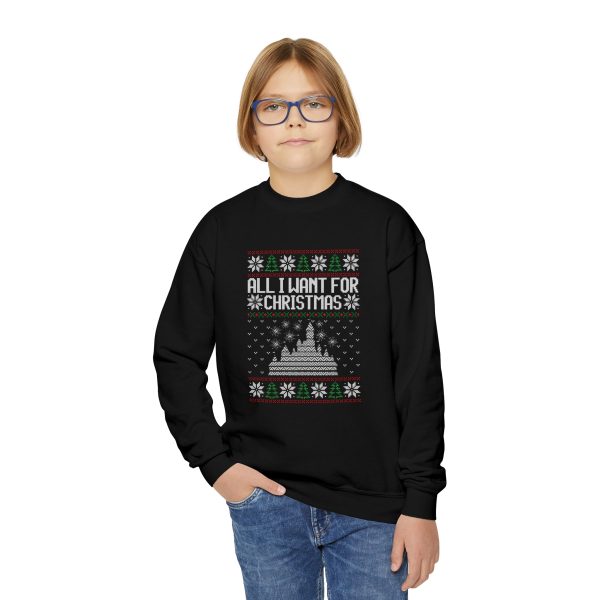 Disneyland Ugly Sweater Youth Crewneck Sweatshirt Fashion