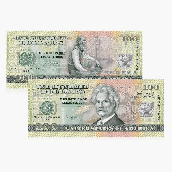 100 Souvenir Dollar - Missouri & California For Cheap