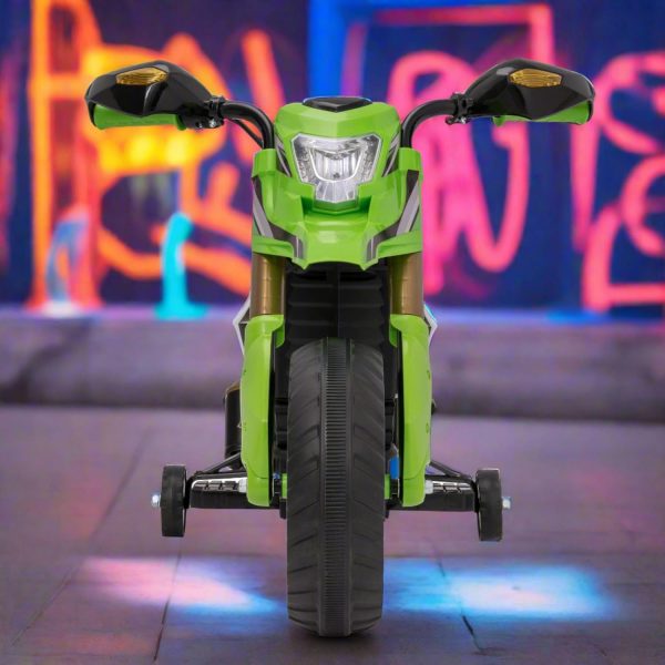 Evo 6V Kids Electric Ride On | Green Motorbike Hot on Sale