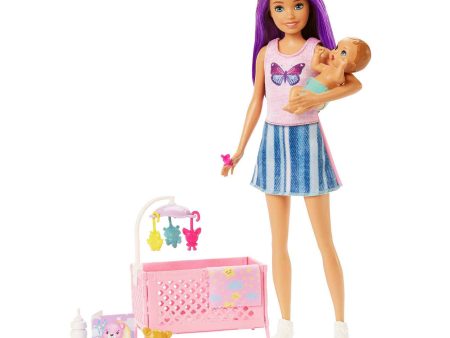 Barbie Skipper Sleepy Baby Playset and Dolls on Sale