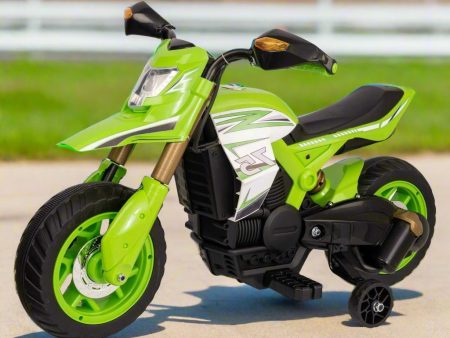 Evo 6V Kids Electric Ride On | Green Motorbike Hot on Sale