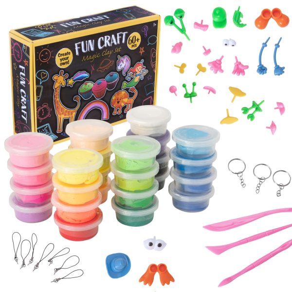 Fun Craft Magic Modelling Clay Kit - 60+ Pieces For Discount