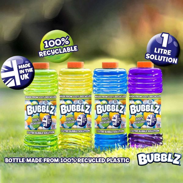 Bubblz 1Ltr. Bubble Solution Made From 100% Recycled Plastic Fashion