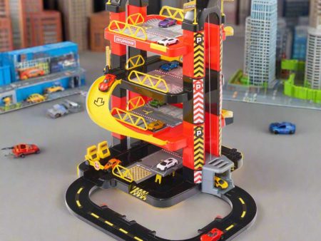 Teamsterz Metro City 4 Level Tower Garage - Includes 5 Die Cast Cars For Discount