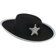 Childrens Fancy Dress Cowboy Hat - Black Supply