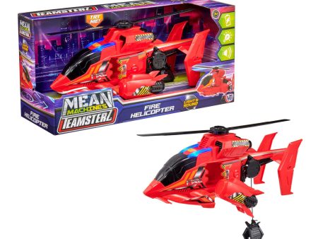 Teamsterz Mean Machine Lights & Sounds Fire Rescue Helicopter Discount