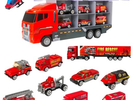 Teamsterz Fire Service Transporter Toy Truck Playset Online