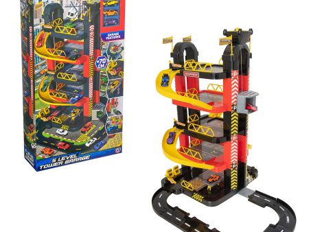 Teamsterz Metro City 5 Level Tower Garage - Includes 5 Die Cast Cars Online Sale