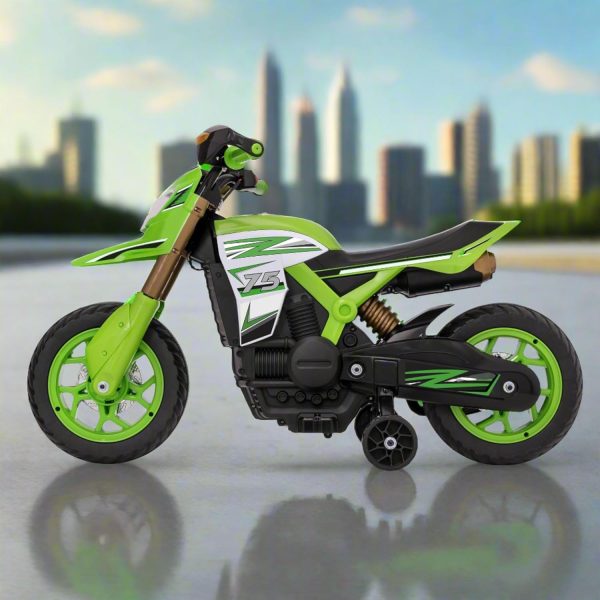 Evo 6V Kids Electric Ride On | Green Motorbike Hot on Sale