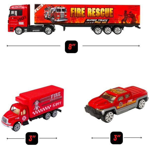 Teamsterz Fire Service Transporter Toy Truck Playset Online