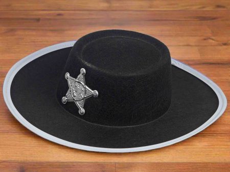 Childrens Fancy Dress Cowboy Hat - Black Supply