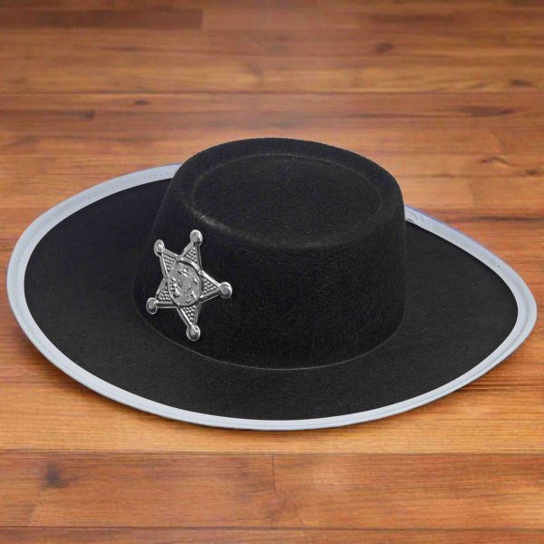 Childrens Fancy Dress Cowboy Hat - Black Supply