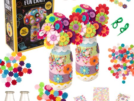 Fun Craft Make Your Own Flower Bouquet - 300+ Pieces Supply